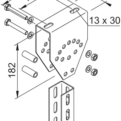 Placca di testa 2 buchi 