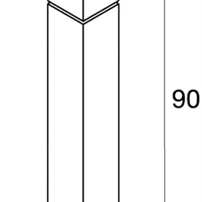 Borne lumineuse SQUARE POLE 90 E27 20W IP44 acier fin 