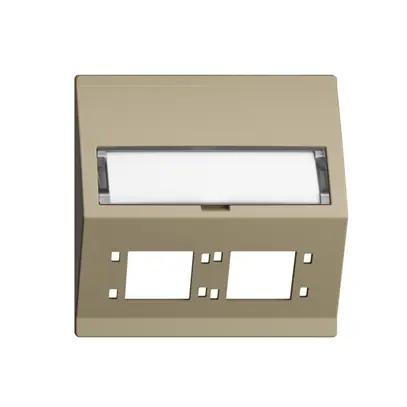 Kit montage INC EDIZIOdue F sortie oblique 2×R&M cat.6A/LC spécial, sand 