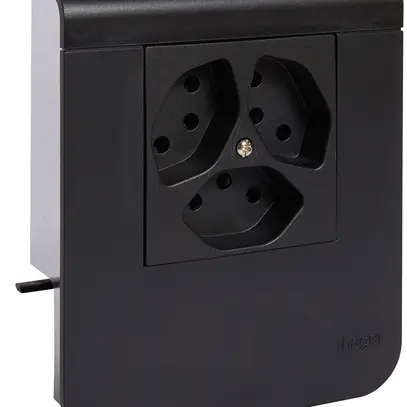 Support d'appareil Hager pour SL20055 noir, 3×T13 