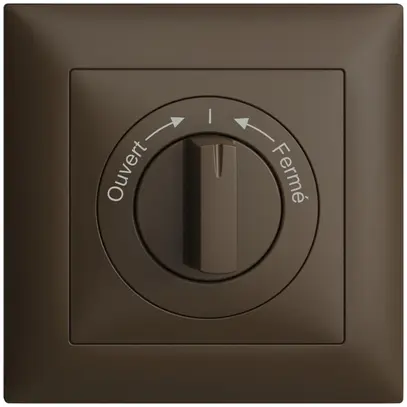 Kit frontale EDIZIOdue Ouvert->I<-Fermé coffee 88×88mm per pulsante girevole 