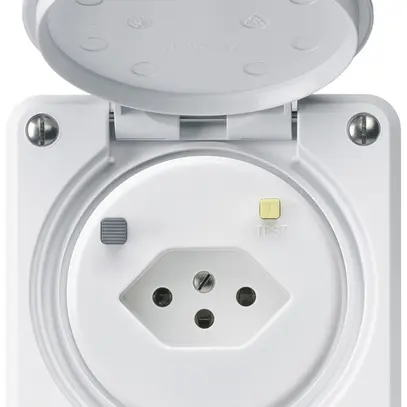 Presa FI robusto A T13 30mA bianco, con shutter 