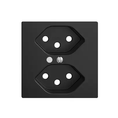 Kit frontal EDIZIOdue noir 60×60mm 2×T13, lentille, 