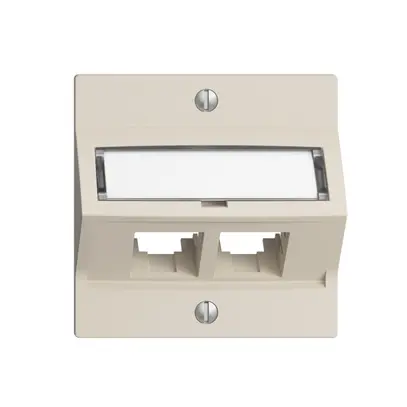 Kit de montage S-One EDIZIOdue F pour 2×RJ45 oblique, crema 