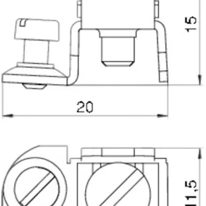 Borne de raccordement de terre Bettermann 8AWR 
