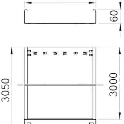 Canale di cavi Bettermann SKSMU 60×100×3050mm zinc.a nast. 