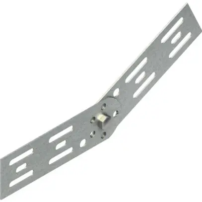 Raccord articulé Niedax vertical, hauteur 47mm acier zingué au feu 
