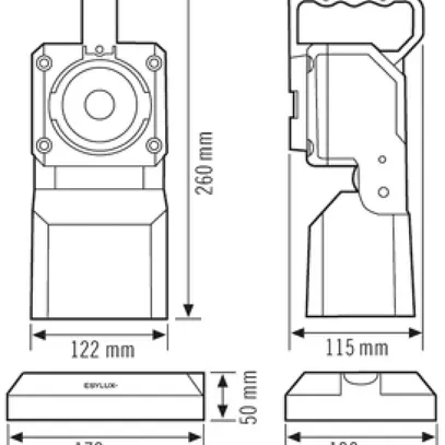 Proiettore ESYLUX SLP-2 3W portatile 