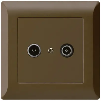 Presa di passaggio INC kallysto.line R/TV 19dB marrone 