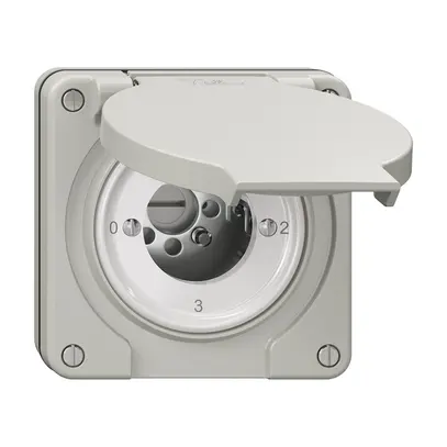 Interruttore rotativo NUP NEVO, 5/1L, senza cilindro, KS, 0-1-2-3, grigio chiaro 