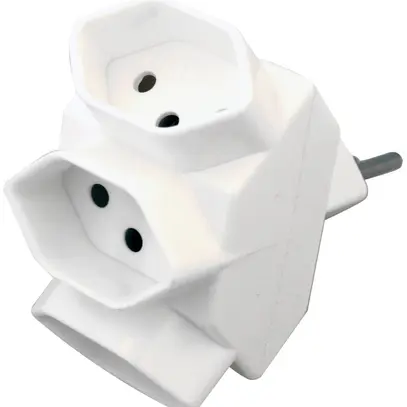 Spina di derivazione 3×T13 bianco 