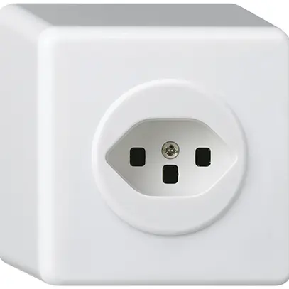 AP-Steckdose basico Typ 23 weiss mit Steckklemmen 