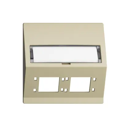 Kit montage INC EDIZIOdue F sortie oblique 2×R&M cat.6A/LC spécial, vanille 