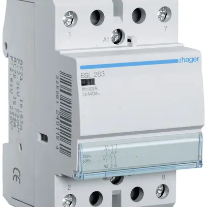 Contacteur AMD Hager ESL 12VAC 2 fermeur 63A 3UM 
