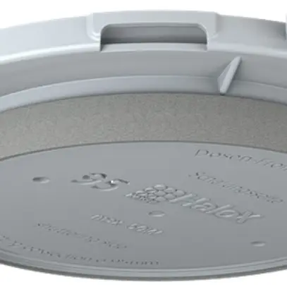 Placca frontale HaloX 100 per calcestruzzo a vista, uscita Ø95mm 