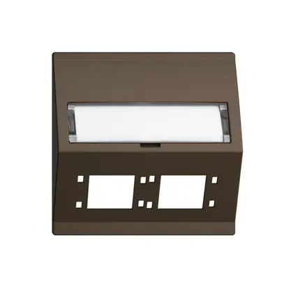 Kit montage INC EDIZIOdue F sortie oblique 2×R&M cat.6A/LC spécial, coffee 