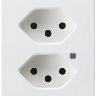 Presa FLF Hager 2×tipo 13 illuminati D bianco 