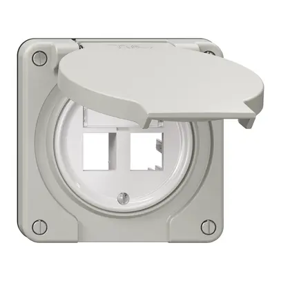 Kit de montage Feller freenet N.CO, pour sortie droite, double, gris clair 