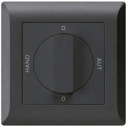 Interruttore rotativo INC 0-Man-0-Aut. nero kallysto.line 2/1L con manopola 