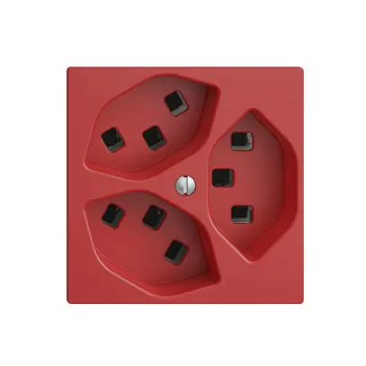 Presa EDIZIOdue 3×T23 berry 16A, con morsetti innest. 