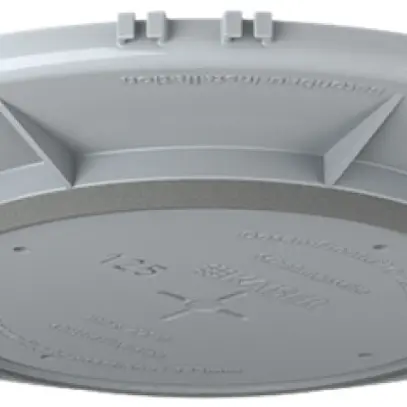 Plaque frontale HaloX 180 pour béton apparent, découpe au plafond Ø125mm 