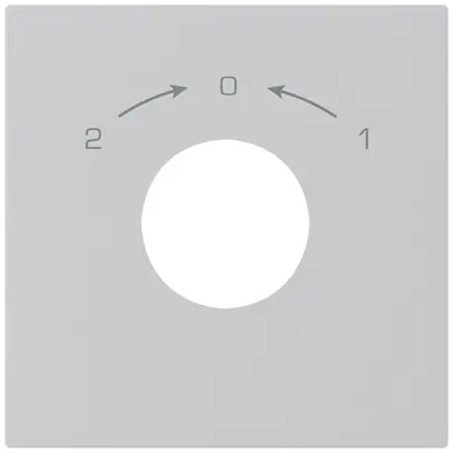 Kit frontale per contatto rotativo a chiave 60×60mm kallysto 1>0<2 grigio chiaro 