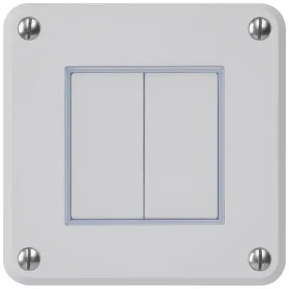 Contact à poussoir ENC robusto IP55 2×1P gris 