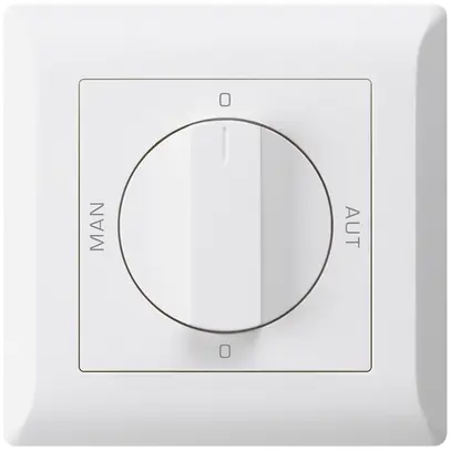 Interruttore rotativo INC 0-Man-0-Aut. bianco kallysto.line 2/1L con manopola 