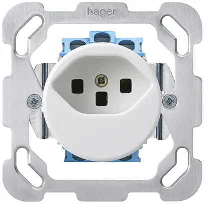 Insert pour prise ENC basico type 23 BM plaque de fixation bornes à vis blanc 