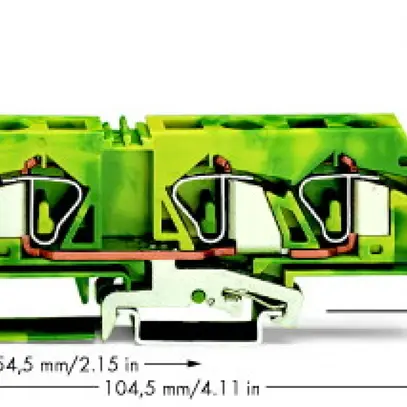 Morsetto WAGO 3L 16mm² verde/giallo 