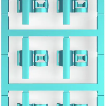 Marcatore di conduttore Weidmüller MultiCard SFC p.Ø3.5…7mm 30×12.5mm PA66 blu 