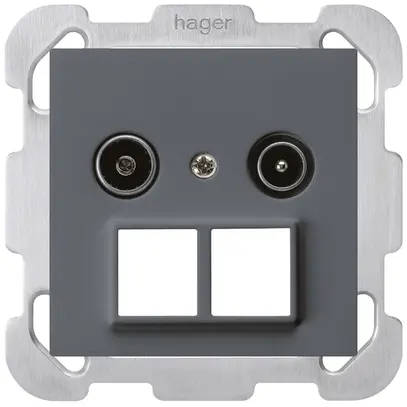 Prise d'antenne ENC R/TV HMS kallysto B 19dB anthracite 