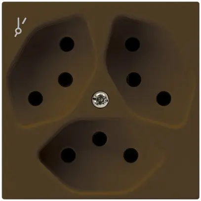 Presa kallysto 3×T13/1 marrone con protezione bambini 