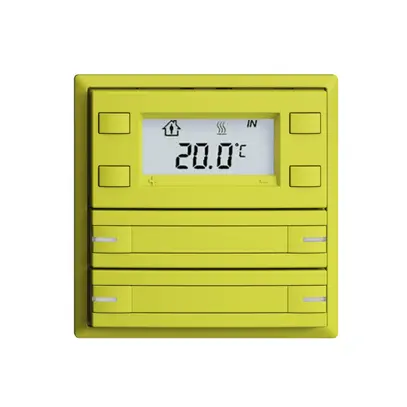 Poussoir RTH ENC KNX 4× EDIZIOdue F lemon, avec pap.+LED RGB 