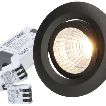 Spot LED INC Move 10.5W 230V 960lm 930 trou Ø68mm noir mat 38° 