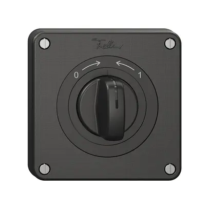 Contatto rotativo NEVO N.CO con manopola, KS, 0<->1, nero 