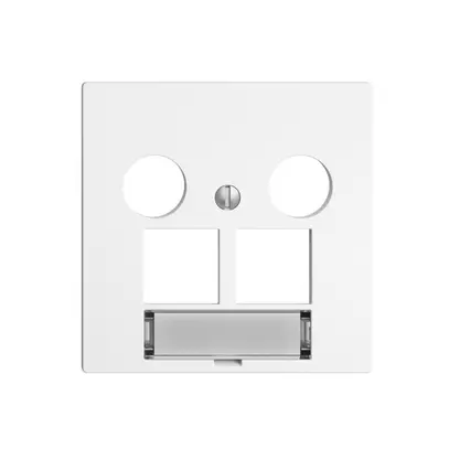 Kit di copertura EdizioDUE F, p.presa multimedia EASYNET, p.2×RJ45 S-One, bianco 