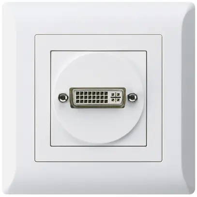 Prise de raccordement ENC kallysto.line DVI-D avec raccordement à vis blanc 