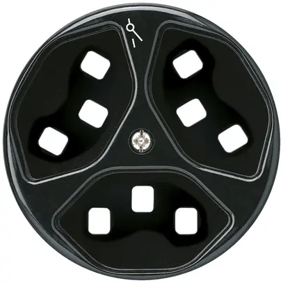 Disque frontal pour prise Hager basico 3×type 23 1×S H noir 