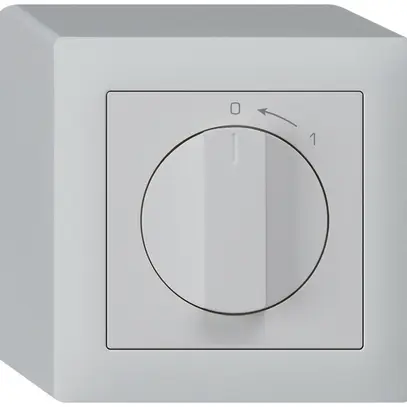 Contatto rotativo AP 0<1/1L grigio chiaro kallysto con manopola 