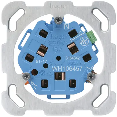 Intérieur pour prise Hager 3×T13/23 1×S F 