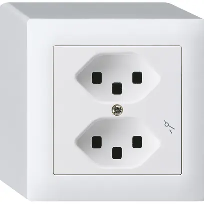 Presa AP Hager kallysto 2×T23 1×S Q bianco ultra 