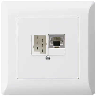 Boîte ENC kallysto.line 1×RJ45s+1×TT83 blanc 