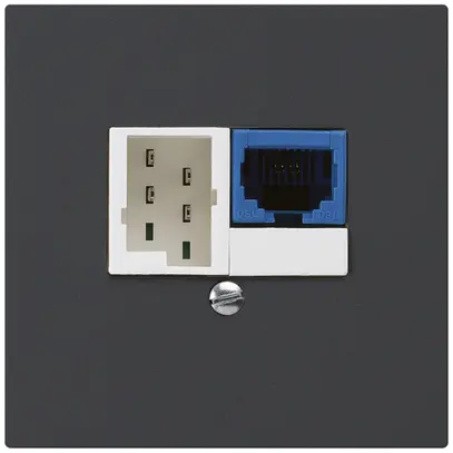 Boîte ENC DSL kallysto 1×RJ45/1×T+T noir 