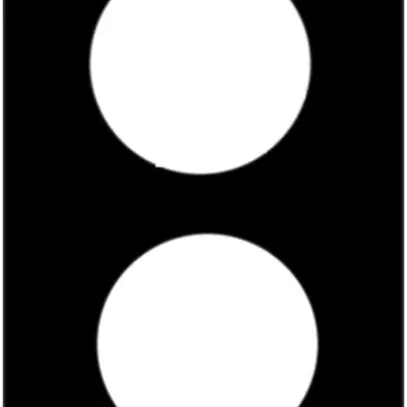 Plaque de recouvrement I-I 2×43mm noir 