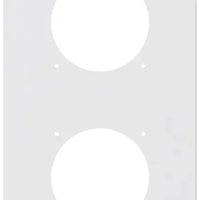 Placca d.montaggio INC robusto 2×1 alluminio, bianco 