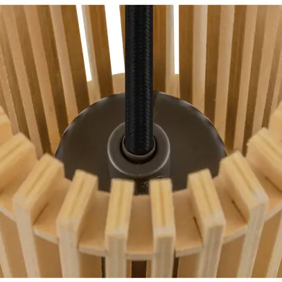 Luminaire suspendu SLV WUD ballshape E27 1×60W direct Ø320mm brun 