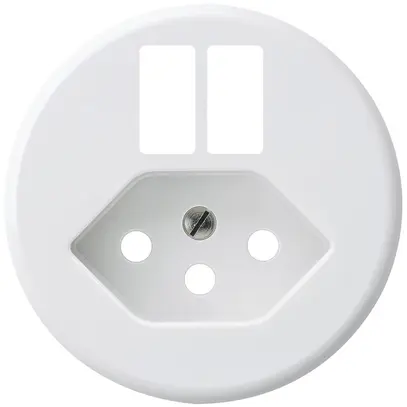 Disque frontal basico H p.prise 2×USB & type 13 blanc 