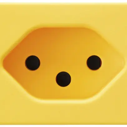 Presa INS FLF Hager tipo 13 giallo con morsetti a innesto 