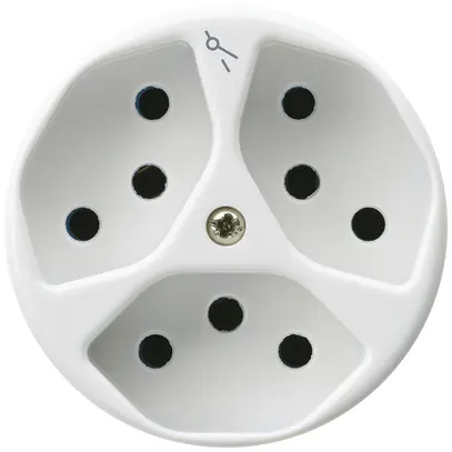 Inserto per presa INC basico 3×tipo 13S bianco 